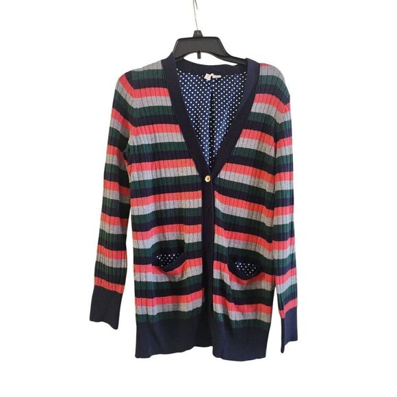 Anthropologie  Moth Jamison Striped Cardigan Sweater Size small - Picture 2 of 9